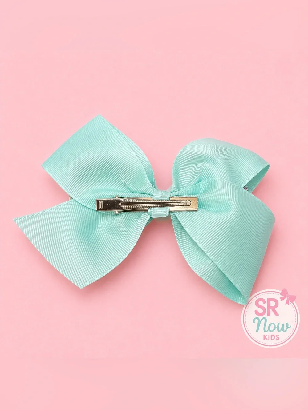 Girls Multicolor Floral Tulip Hair Bow Large Grosgrain Ribbon Alligator Clip